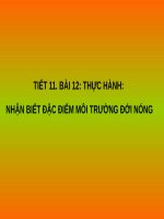 Bài 12. Thực hành: Nhận biết đặc điểm môi trường ở đới nóng