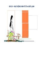 Bài 20. Hoạt động kinh tế của con người ở hoang mạc