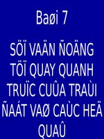Bài 7. Sự vận động tự quay quanh trục của Trái Đất và các hệ quả