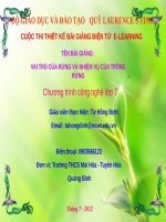 Bài 22. Vai trò của rừng và nhiệm vụ của trồng rừng