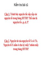 Bài 8. Sự biến đổi tuần hoàn cấu hình electron nguyên tử của các nguyên tố hoá học