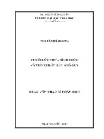 Chuỗi lũy thừa hình thức và tiêu chuẩn bất khả quy (LV thạc sĩ)