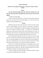 Phân tích các hoạt động marketing của các công ty PG unilever trên thị trường