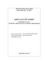 Khóa luận tốt nghiệp giới thiệu sơ lược về phương trình laplace và phương trình poisson