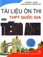 Tài liệu ôn thi THPT quốc gia môn tiếng anh   t2 