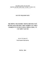 HỆ THỐNG THANH ĐIỆU TRONG PHƯƠNG NGỮ MƯỜNG KIM THƯỢNG: MỘT NGHIÊN CỨU THỰC NGHIỆM VỀ TẦN SỐ CƠ BẢN, THỜI LƯỢNG, VÀ CÁC KIỂU TẠO ÂM