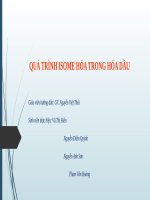 QUÁ TRÌNH ISOME hóa TRONG hóa dầu