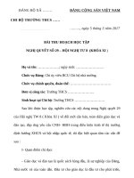 BÀI THU HOẠCH HỌC TẬP  NGHỊ QUYẾT SỐ 29 – HỘI NGHỊ TƯ 8  (KHÓA XI )