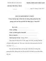 KIỂM ĐIỂM VIỆC HỌC TẬP VÀ LÀM THEO TẤM GƯƠNG ĐẠO ĐỨC HỒ CHÍ MINH QUÝ III NĂM 2017