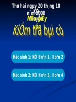 Tuần 7. Người thầy cũ