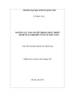 Nguồn lực con người trong phát triển kinh tế xã hội bền vững ở việt nam (tt) 