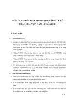 PHÂN TÍCH CHIẾN lược MARKETING CÔNG TY cổ PHẦN sữa VIỆT NAM –VINAMILK 