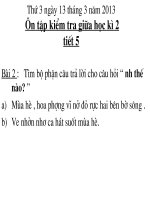 Tuần 27. Ôn tập Giữa Học kì II