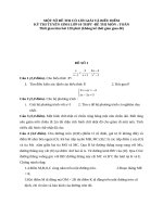 MỘT số đề THI có lời GIẢI và BIỂU điểm 