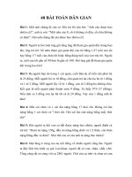 Giới thiệu một số bai toan dan gian