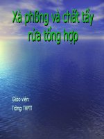 Bài 3. Khái niệm về xà phòng và chất giặt rửa tổng hợp