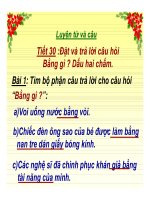 LTvaC dat va tra loi cau hoi bang gi dau hai cham 