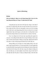 những tác động của cuộc khủng hoảng kinh tế toàn cầu đến hoạt động marketing của công ty cổ phần nhôm 