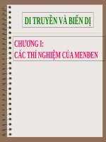 Bài 1. Menđen và Di truyền học