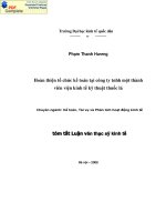 Hoàn thiện tổ chức kế toán tại công ty TNHH một thành viên viện kinh tế kỹ thuật thuốc lá (tt) 