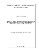 Nghiên cứu đề xuất một số giải pháp quản lý tài nguyên rừng dựa vào cộng đồng thuộc vùng đệm khu bảo tồn thiên nhiên namkar ở huyện lăk   đăklăk 