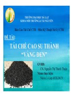 thuyết trình tái chế cao su thành dầu