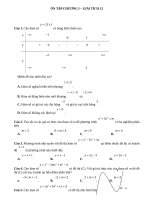TN ÔN TẬP CHƯƠNG I GIẢI TÍCH 12
