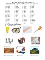 ôn học kỳ 1 tiếng anh 6 thí điểm 