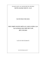 Phát triển nguồn nhân lực chất lượng cao tại tập đoàn dầu khí việt nam đến năm 2025