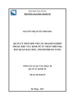 Quản lý thuế đối với các doanh nghiệp thuộc khu vực kinh tế tư nhân trên địa bàn quận hải châu, thành phố đà nẵng (tt) 