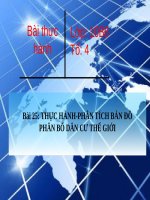 Bài 25. Thực hành: Phân tích bản đồ phân bố dân cư trên thế giới