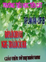 Tuần 29. Đáp lời chia vui. Nghe - trả lời câu hỏi