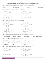 Trắc nghiệm phưong trình bậc nhất đối với sin và cos