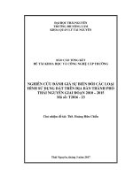 Nghiên cứu đánh giá sự biến đổi các loại hình sử dụng đất tại thành phố thái nguyên, tỉnh thái nguyên giai đoạn 2010   2015 