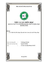 Tiểu luận môn quản lý kỹ thuật cơ sở đánh giá chất lượng mặt đường ô tô cơ sở đảm bảo khả năng chịu mài mòn và ma sát của bê tông nhựa 