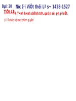 Bài 20. Nước Đại Việt thời Lê sơ (1428 - 1527)