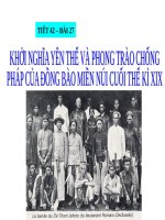 Bài 27. Khởi nghĩa Yên Thế và phong trào chống Pháp của đồng bào miền núi cuối thế kỉ XIX