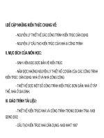 Bài giảng Thiết kế kiến trúc chương 1