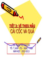 Bài 2. Cái cốc và quả (Vẽ bằng bút chì đen)