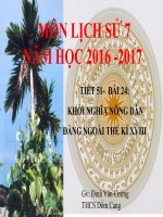 Bài 24. Khởi nghĩa nông dân Đàng Ngoài thế kỉ XVIII