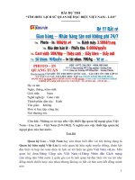 bài dự thi tìm HIỂU LỊCH sử QUAN hệ đặc BIỆT VIỆT NAM   lào khối giáo viên 