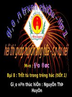 Bài 8. Trật tự trong trường học