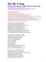 Hai Bà Trưng  Trưng nữ vương : Trưng Trắc  Trưng Nhị