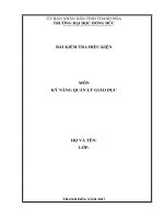bài kiểm tra điều kiện môn kỹ năng quản lý giáo dục 