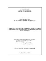 Nghiên cứu ứng dụng vi khuẩn rhodobacter để xử lý chất ô nhiễm trong nước thải lò mổ trên quy mô phòng thí nghiệm 