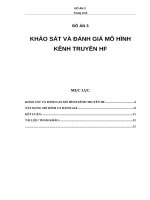 KHẢO sát và ĐÁNH GIÁ mô HÌNH KÊNH TRUYỀN HF bằng matlab (có code)
