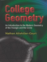 An introduction to the modern geometry of the triangle and the circle 