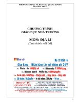 CHƯƠNG TRÌNH GIÁO dục NHÀ TRƯỜNG môn địa lý 