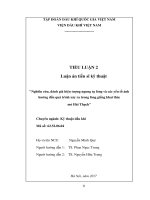 Nghiên cứu, đánh giá hiện tượng ngưng tụ lỏng và các yếu tố ảnh hưởng đến quá trình xảy ra trong lòng giếng khai thác mỏ Hải Thạch