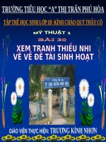 Bài 30. Xem tranh thiếu nhi về đề tài sinh hoạt